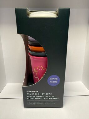 Starbucks 2023 Halloween Glow in the Dark Reusable Cup Set 6 Pack NWT Tumblers